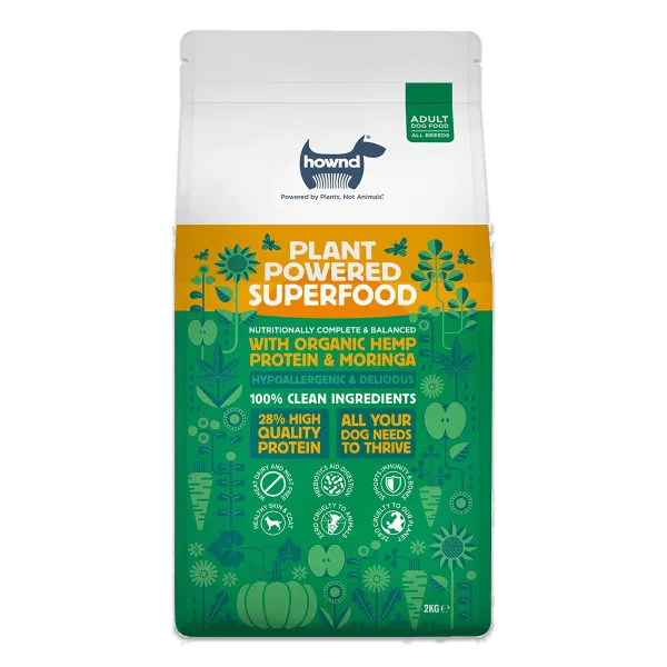 Vegan hondenvoer van HOWND plant powered superfood, zak van 2KG