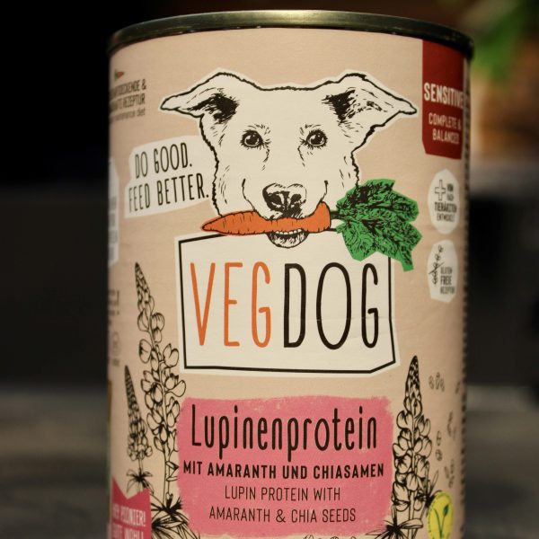 VegDog Sensitive - natvoer - lupine - blik van 400gr