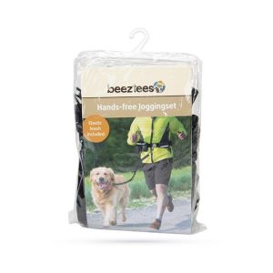 Beeztees - Nylon handsfree joggingset zwart