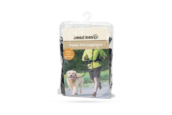 Beeztees - Nylon handsfree joggingset zwart
