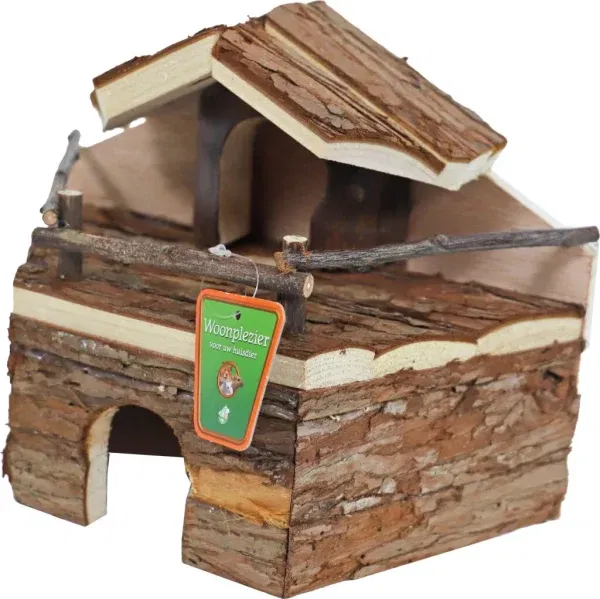 Boon - Houten hoekhuis knaagdieren - 22 cm