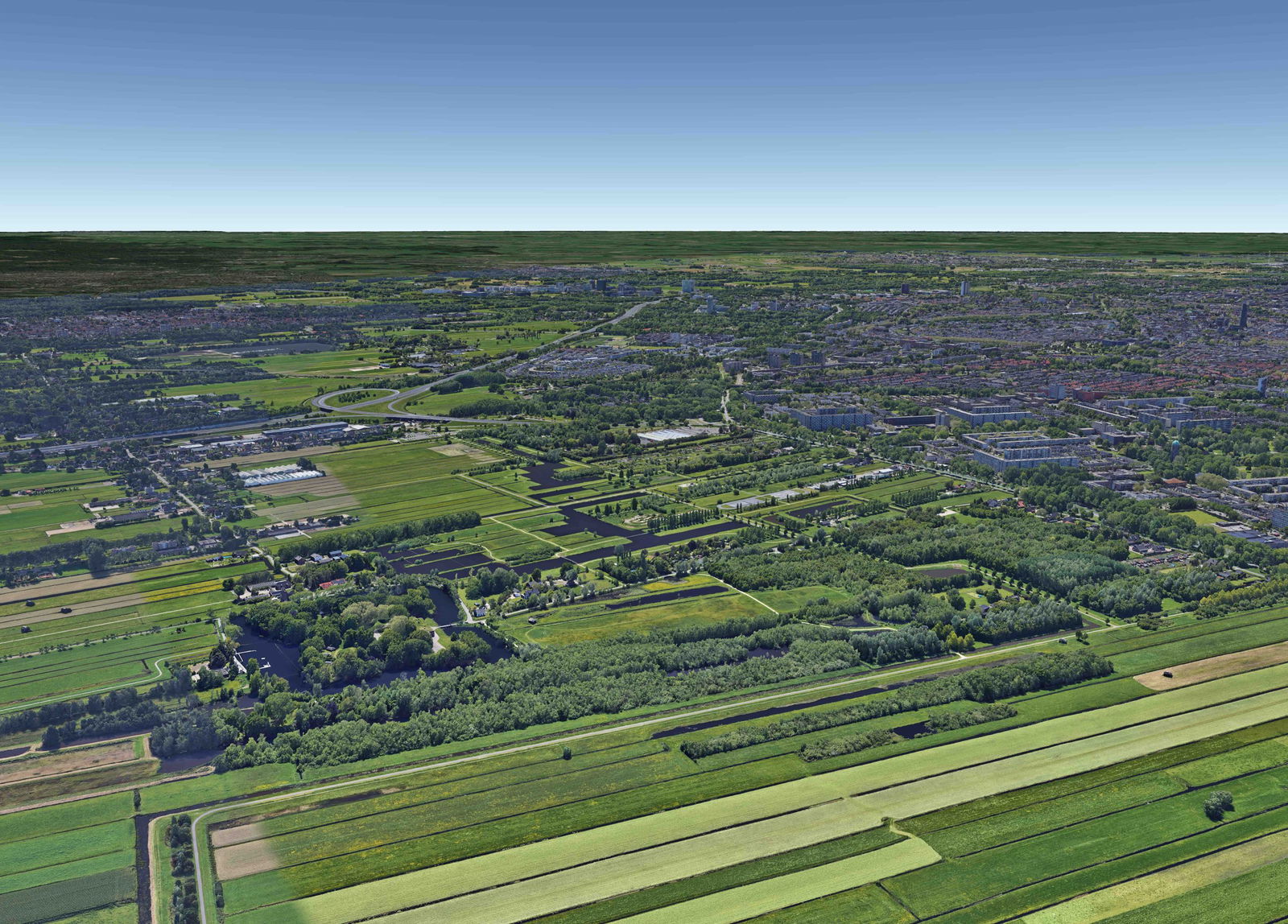 De omgeving van Steck en Utrecht Overvecht vanuit de lucht gezien