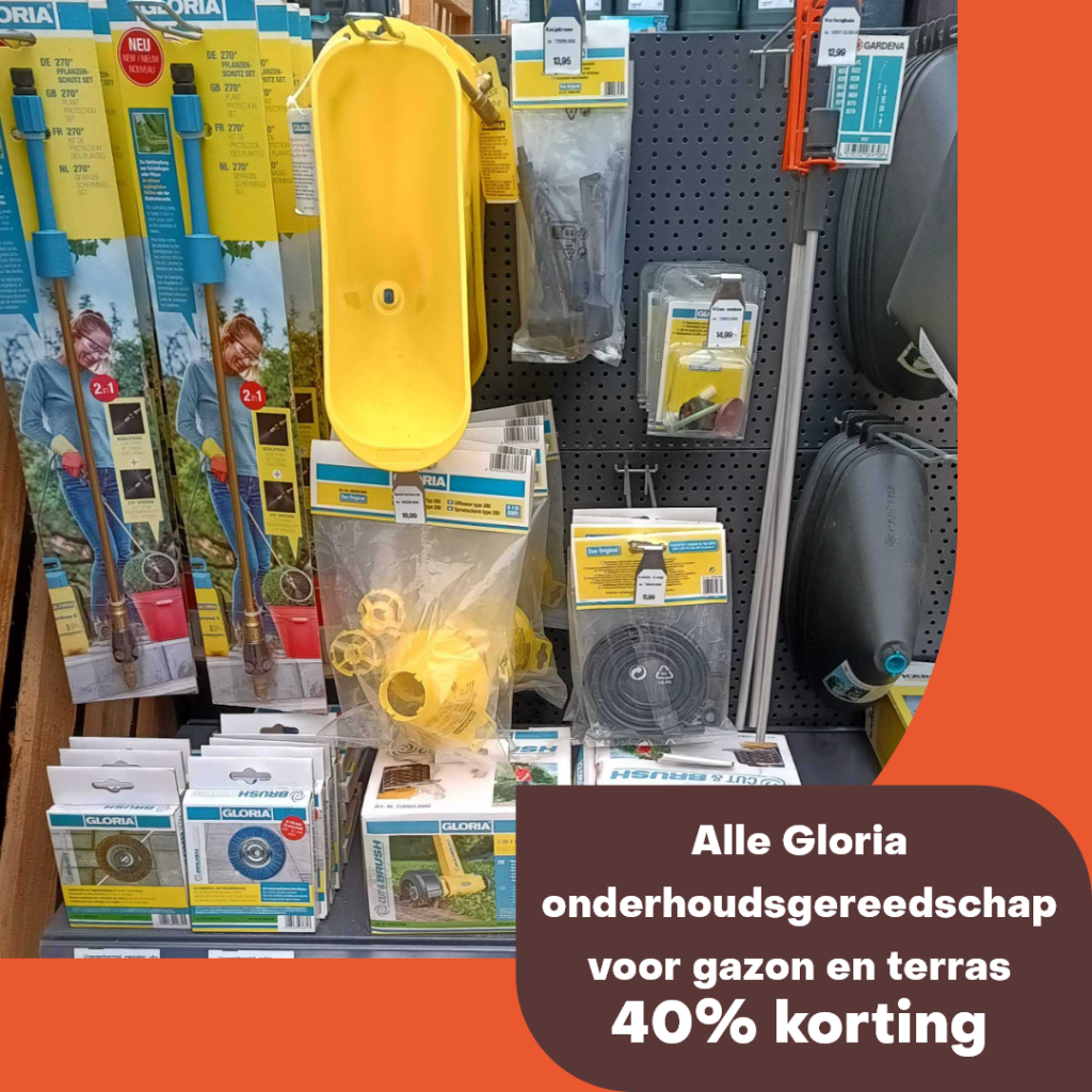 Weekactie Gloria onderhoudgereedschap 40% korting