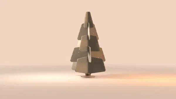 Jingle Tree duurzame design kerstboom van vilt, in maat large, kleur beige