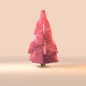 Jingle Tree duurzame design kerstboom van vilt met lichtjes, in maat large, kleur fuchsia