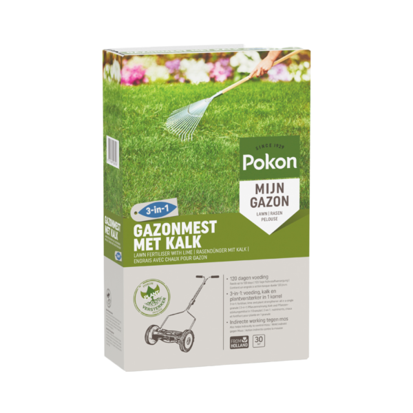 Pokon Gazonmest met Kalk 2kg voor 30m²