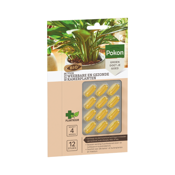 Pokon Bio Kuur voor Weerbare en Gezonde Kamerplanten Capsules 12 stuks