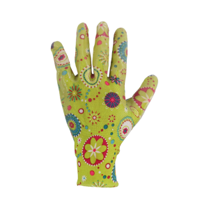 Werkhandschoenen – Tuinhandschoenen – Polyester – Gebloemd – Nitrilcoating – S
