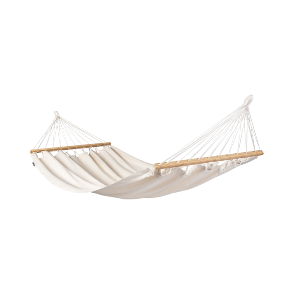 La Siesta Hangmat - Florencia Latte - Organisch Katoen Single SizeSpreader Bar