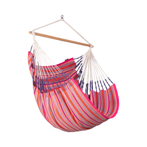 La Siesta Hangmat stoel - Habana Flamingo - Organisch Katoen Comfort Size