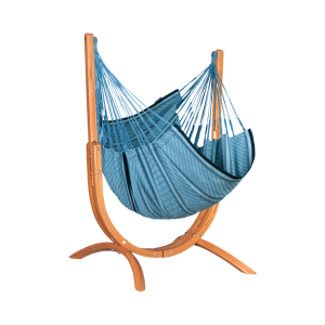 La Siesta Hangmat stoel - Udine Organic Blue Zebra - Organisch Katoen