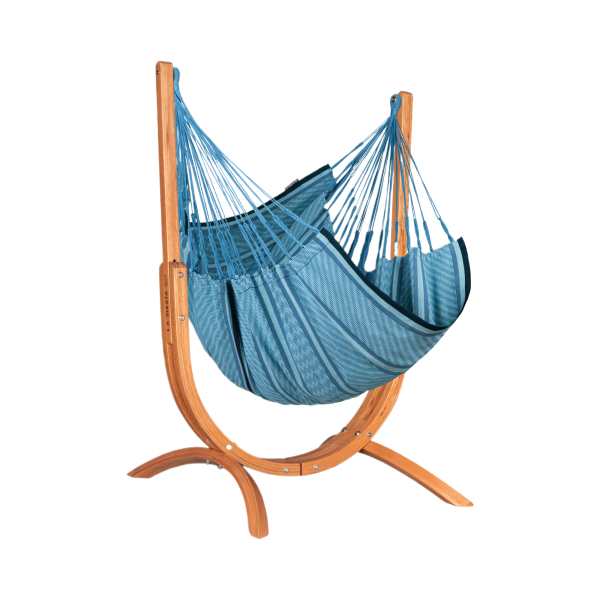 La Siesta Hangmat stoel - Udine Organic Blue Zebra - Organisch Katoen