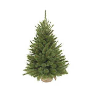 Forest frosted kerstboom w burlap groen TIPS 106 - h90xd62cm