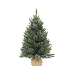 Forest frosted pine kerstboom met burlap newgrowth blue TIPS 106 - h90xd61cm