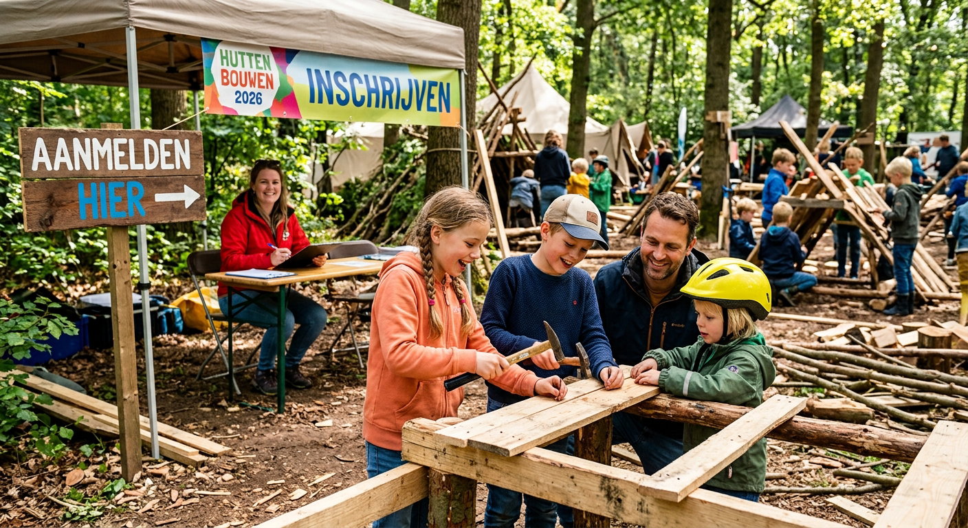 aanmelden voor hutten bouwen
