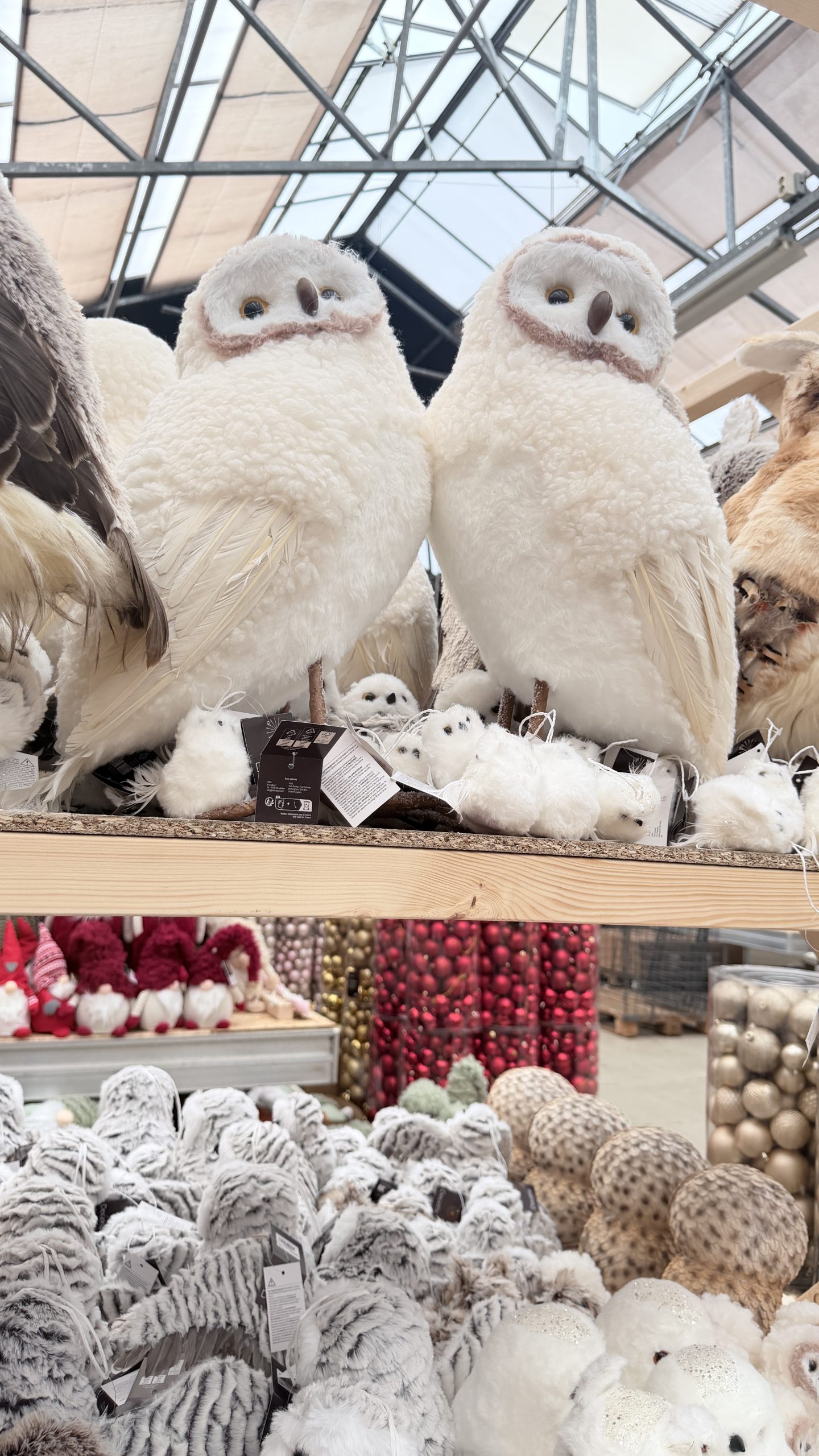 Uilen en kerstballen