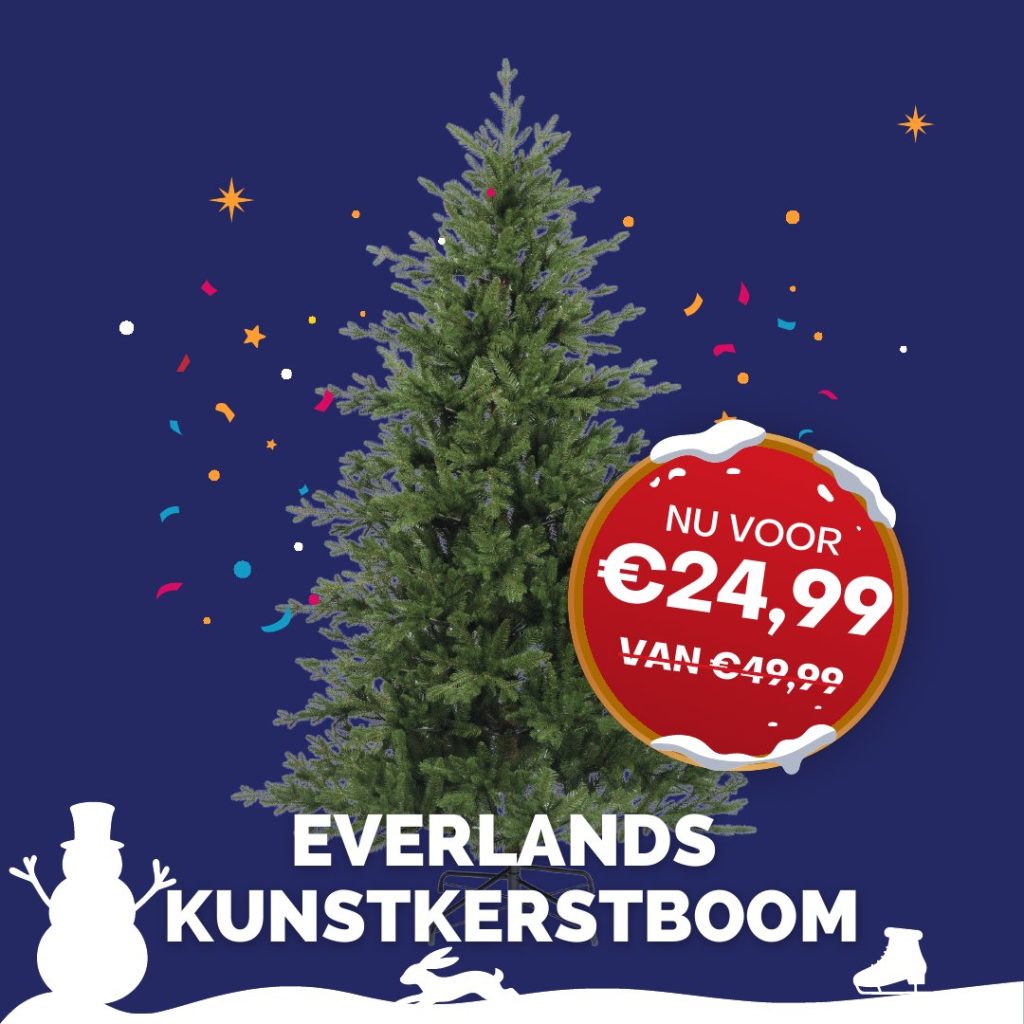 Kerstaanbieding: Everlands kunstkerstboom, nu voor €24,99 (van €49,99)