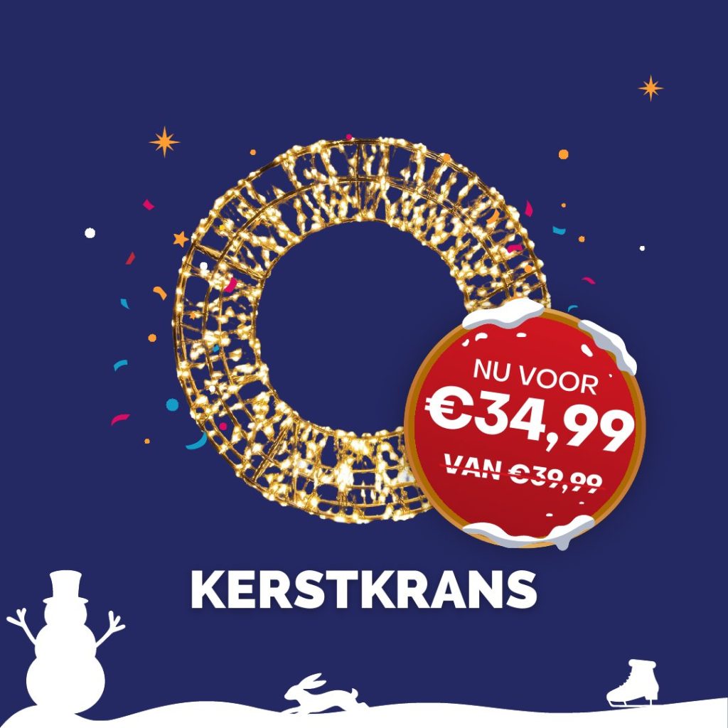 Kerstaanbieding: Kerstkrans, nu voor €34,99 (van €39,99)