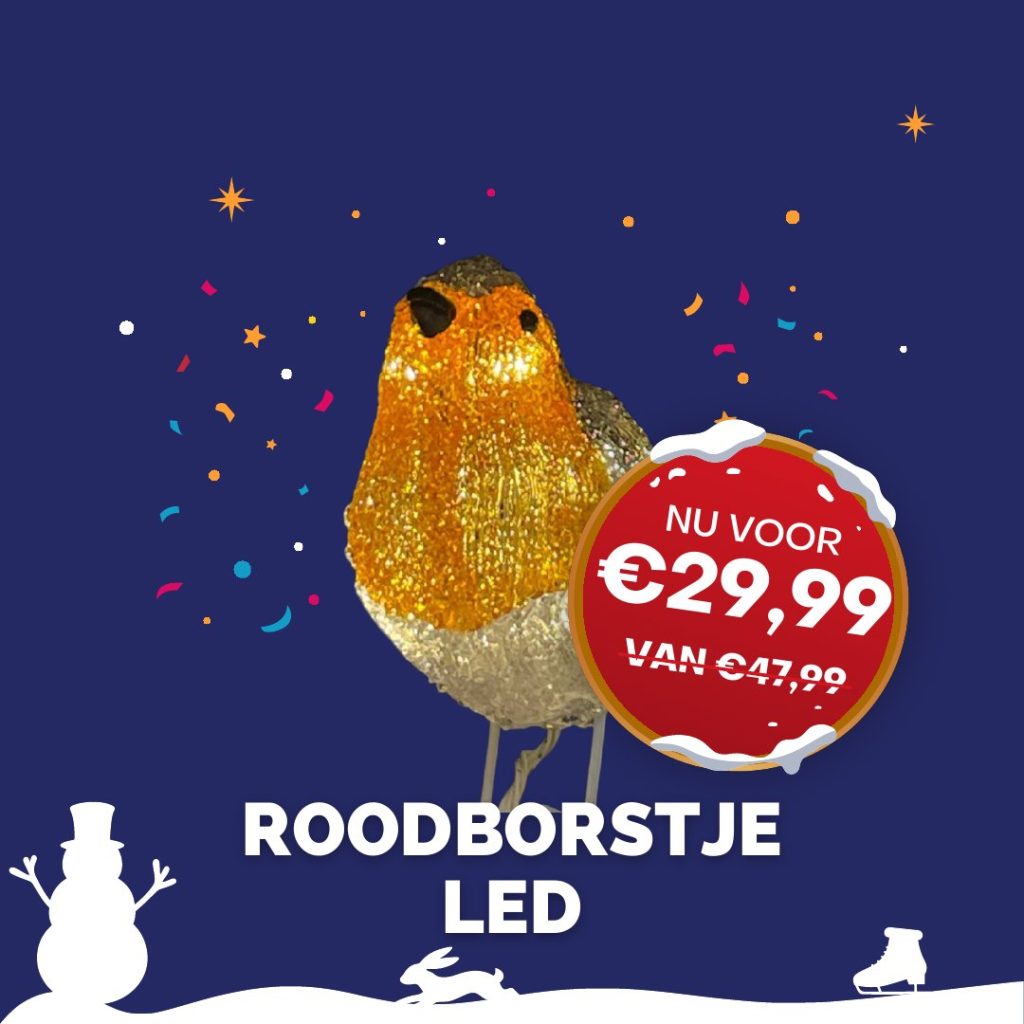 Kerstaanbieding: Roodborstje led, nu voor €29,99 (van €47,99)
