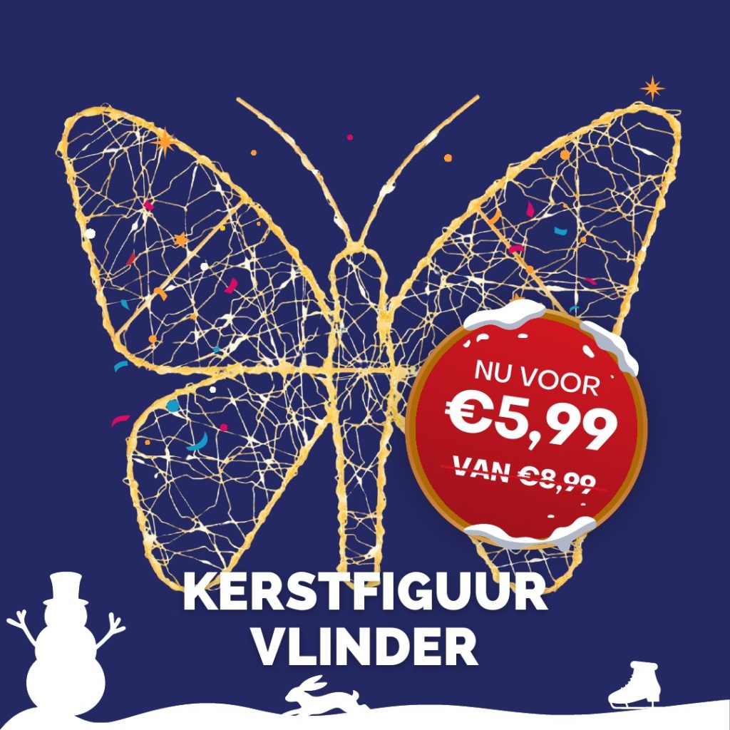 Kerstaanbieding: Kerstfiguur vlinder, nu voor €5,99 (van €8,99)