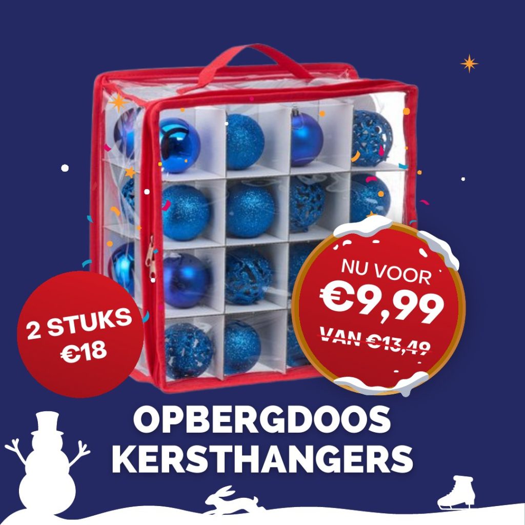 Kerstaanbieding: Opbergdoos kersthangers, nu voor €9,99 (van €13,49), 2 stuks €18